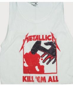 Metallica kill them all white tank top